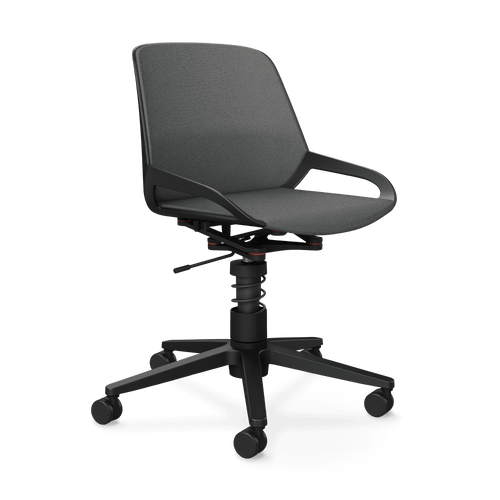 Aeris Numo Task Colore del telaio nero Rivestimento del sedile grigio screziato
