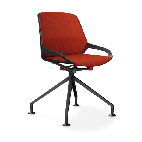 Aeris Numo Comfort Scivoli della base Rivestimento del sedile rosso-arancio screziato