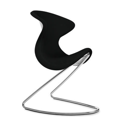 Aeris Oyo rocking chair with black cover and chrome frame