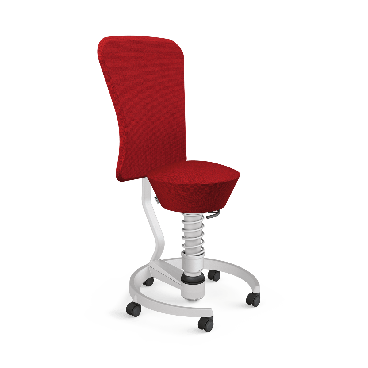 Aeris Swopper office stool with backrest in mottled red