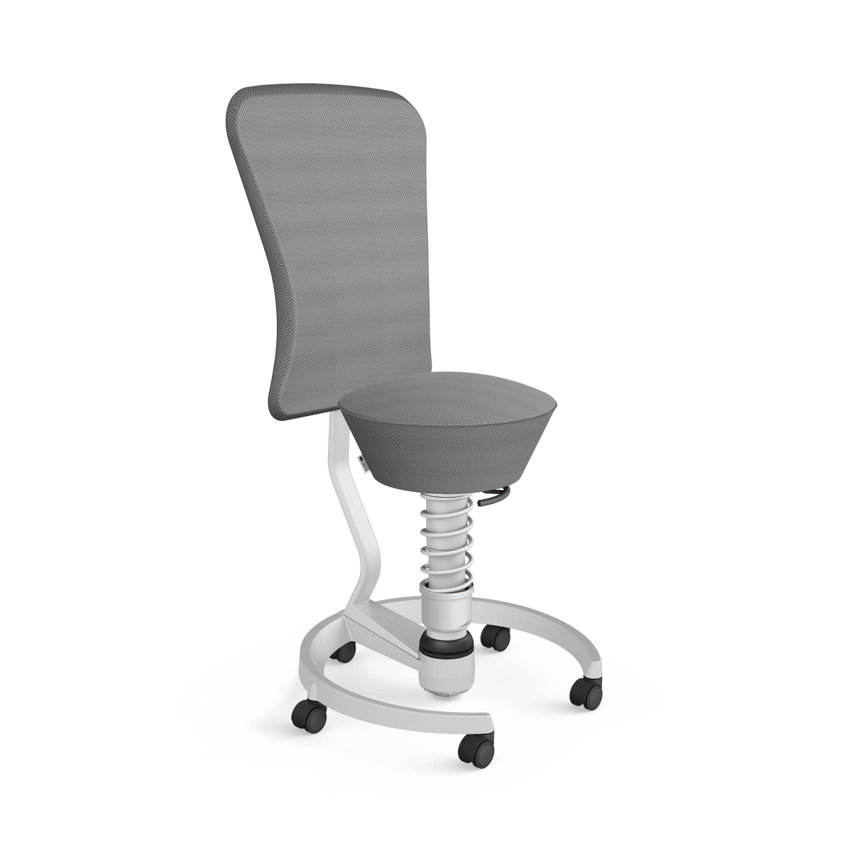 Aeris Swopper Backrest Air in grey: Office stool with backrest