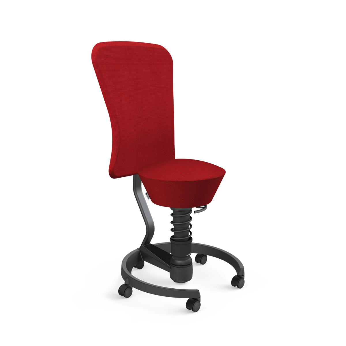 Aeris Swopper office stool with backrest in mottled red