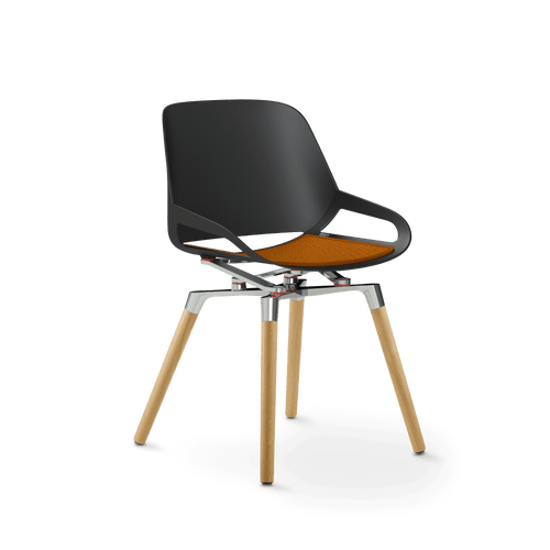 Aeris Numo wooden legs black seat shell