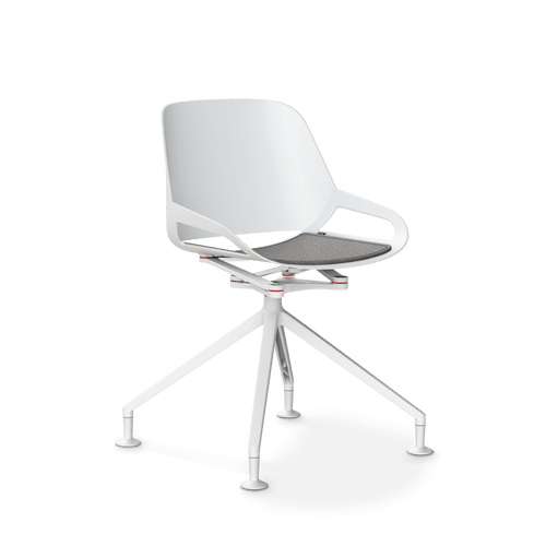 Aeris Numo 4-star base with glides white seat shell
