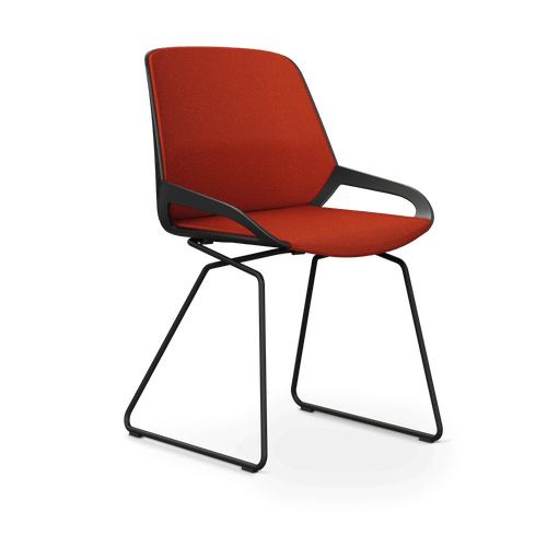 Aeris Numo Comfort Skid frame Seat cover orange-red mottled