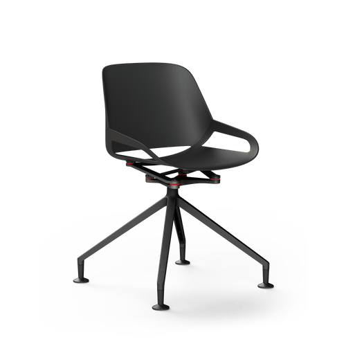 Aeris Numo 4-star base with glides black seat shell