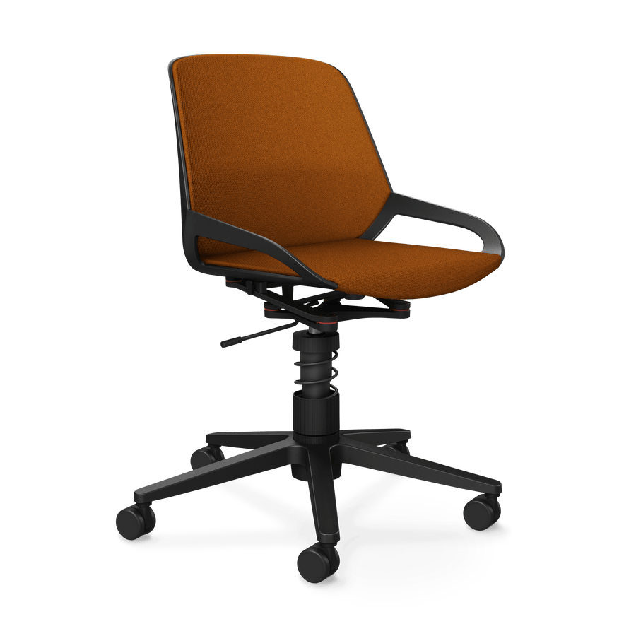 Aeris Numo Task Gestellfarbe schwarz Sitzbezug gelb-orange meliert