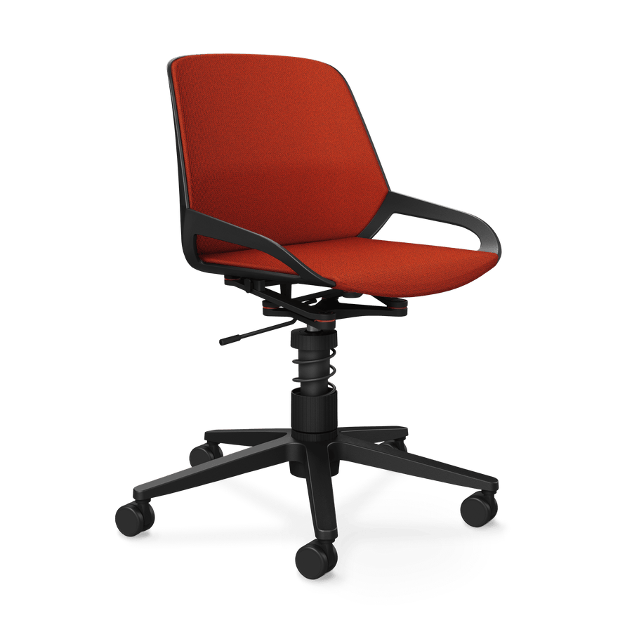 Aeris Numo Task Gestellfarbe schwarz Sitzbezug orange-rot meliert
