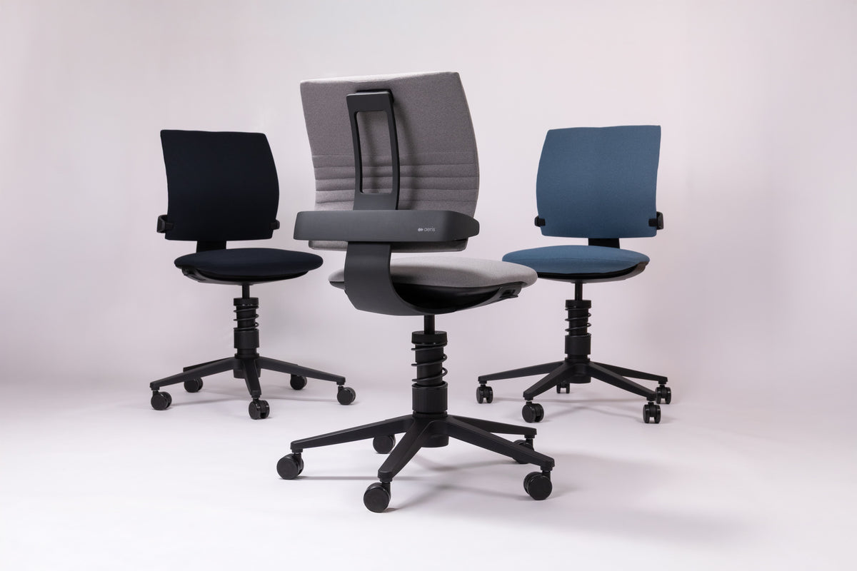 Aeris Rees Aeris 3Dee Bürostuhl aus recyceltem Polyester in hellgrau