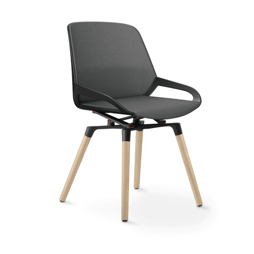 Aeris Numo Comfort wooden legs oak seat cover mottled gray