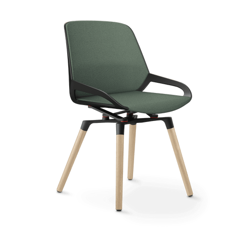 Aeris Numo Comfort Holzbeine Eiche Sitzbezug blassgrün meliert