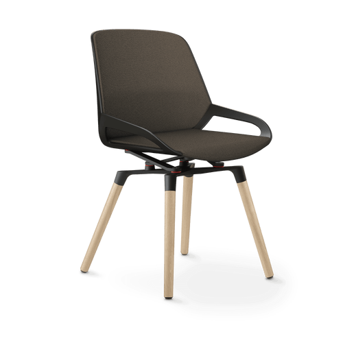 Aeris Numo Comfort wooden legs oak seat cover brown melange