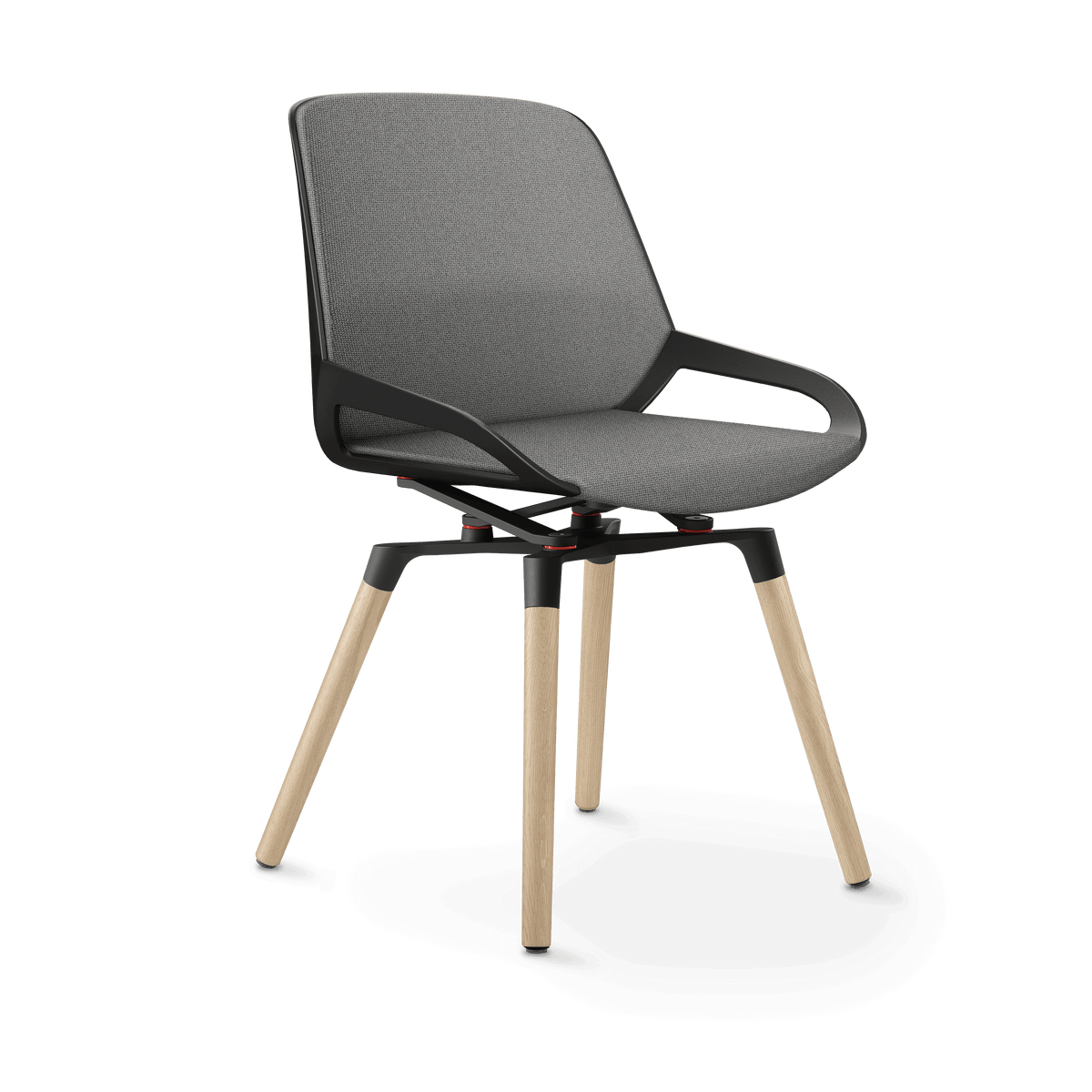Aeris Numo Comfort wooden legs oak seat cover light grey mottled