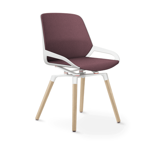 Aeris Numo Comfort Gambe in legno di rovere Rivestimento del sedile viola chiaro screziato