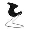 Aeris Oyo fauteuil à bascule avec revêtement noir et piètement chromé