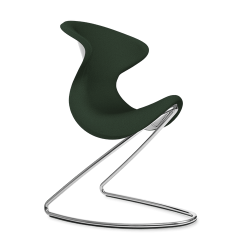 Rocking chair Aeris Oyo with green mottled cover and chrome frame